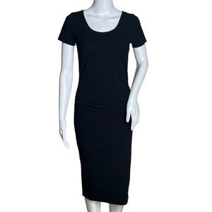 ASOS Dress Womens 6 Maternity Black Jersey Knit Midi Length Neutral Minimalist‎
